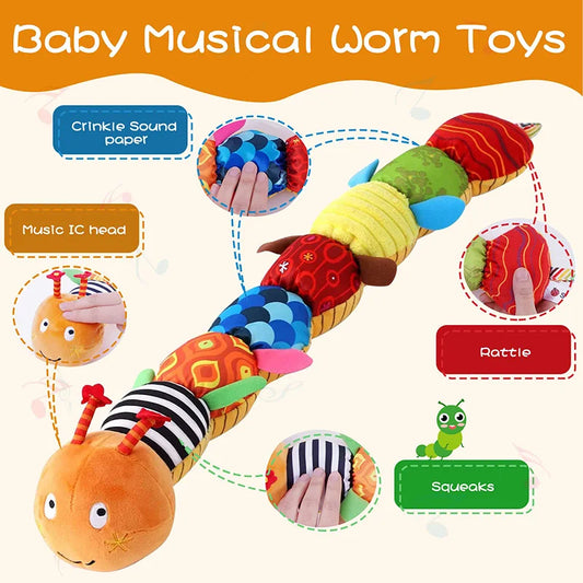 Musical Caterpillar Plush Rattle