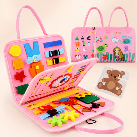 7-in-1 Montessori Busy Board for Toddlers