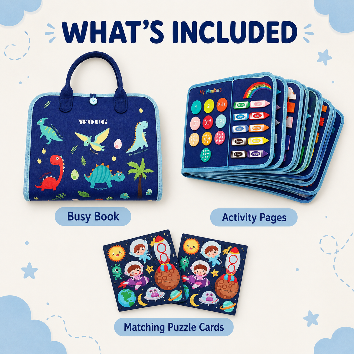 7-in-1 Montessori Busy Board for Toddlers