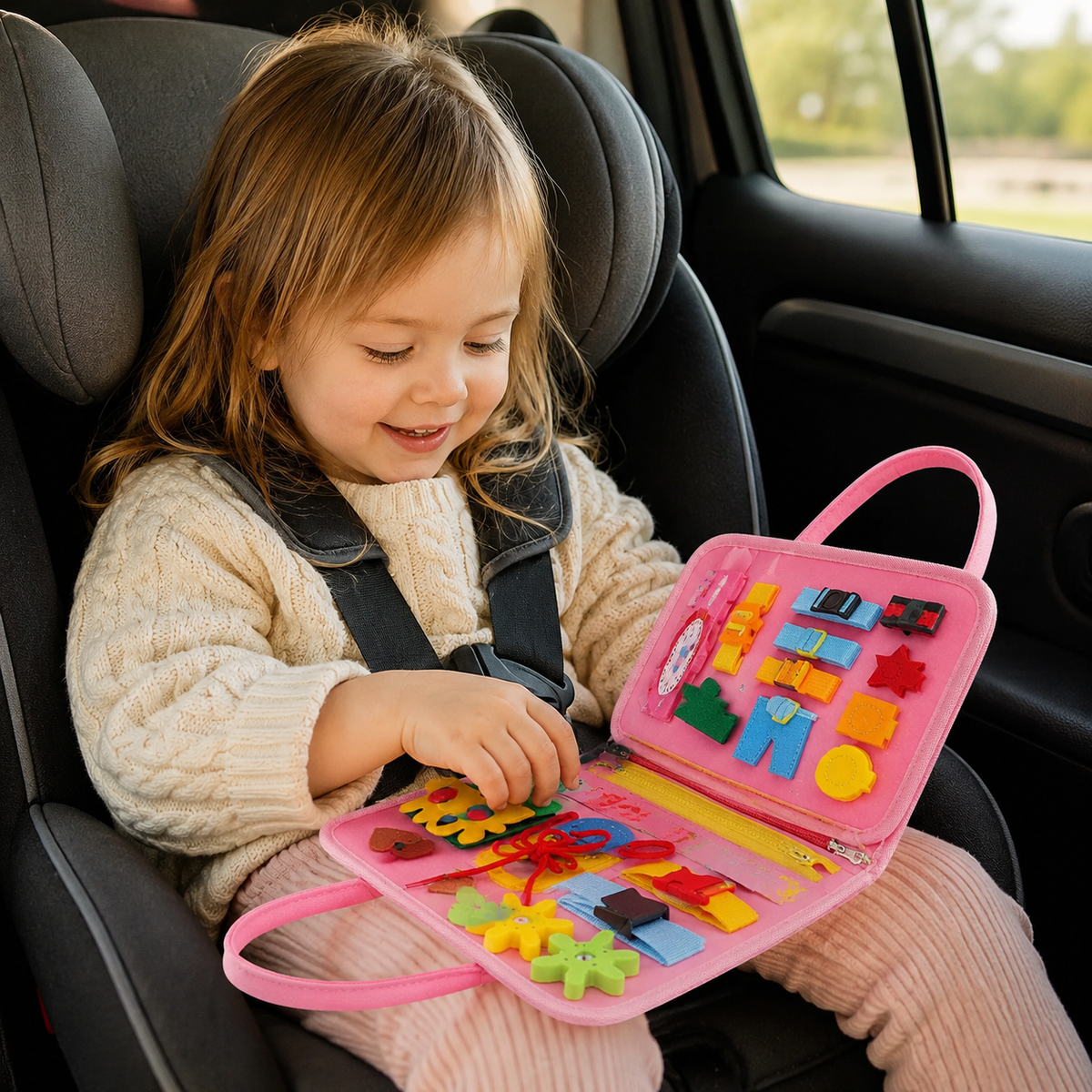 7-in-1 Montessori Busy Board for Toddlers