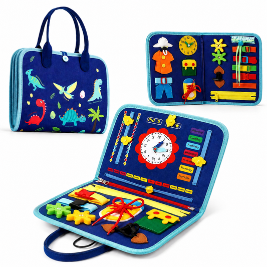 7-in-1 Montessori Busy Board for Toddlers