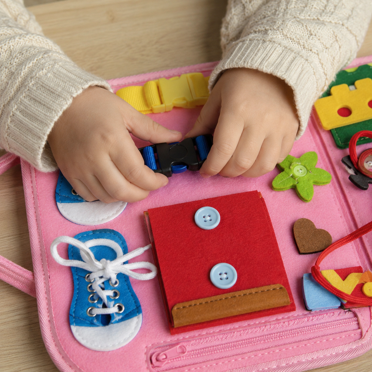 7-in-1 Montessori Busy Board for Toddlers