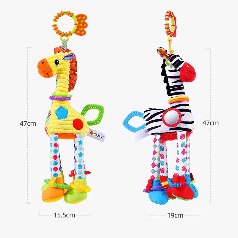 Animal Plush Rattle & Teether