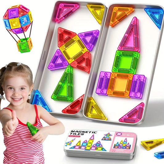 Mini Magnetic Building Blocks, Magnetic Pieces, Educational Building Toys, Travel Size, Easy to Carry, Small Size, Easy to Store