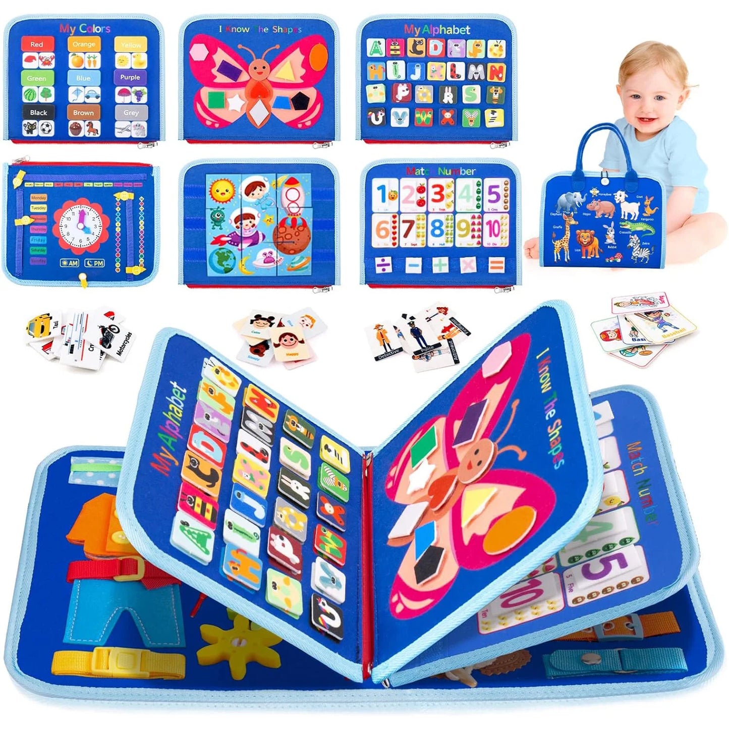 Montessori Busy Board for Toddlers