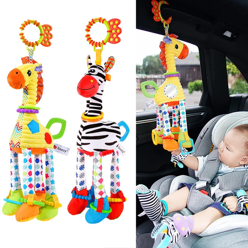 Animal Plush Rattle & Teether