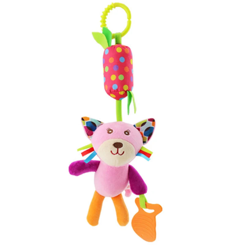 Animal Plush Rattle & Teether