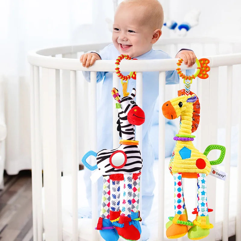 Animal Plush Rattle & Teether