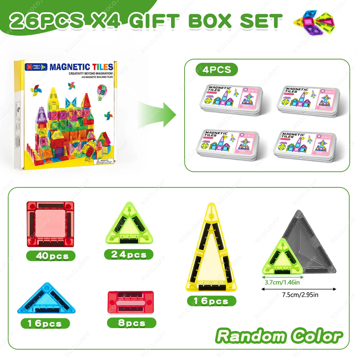 Mini Magnetic Building Blocks, Magnetic Pieces, Educational Building Toys, Travel Size, Easy to Carry, Small Size, Easy to Store