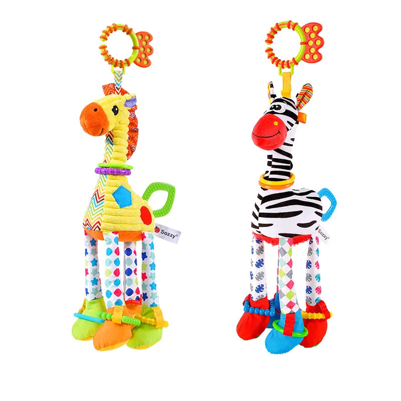 Animal Plush Rattle & Teether