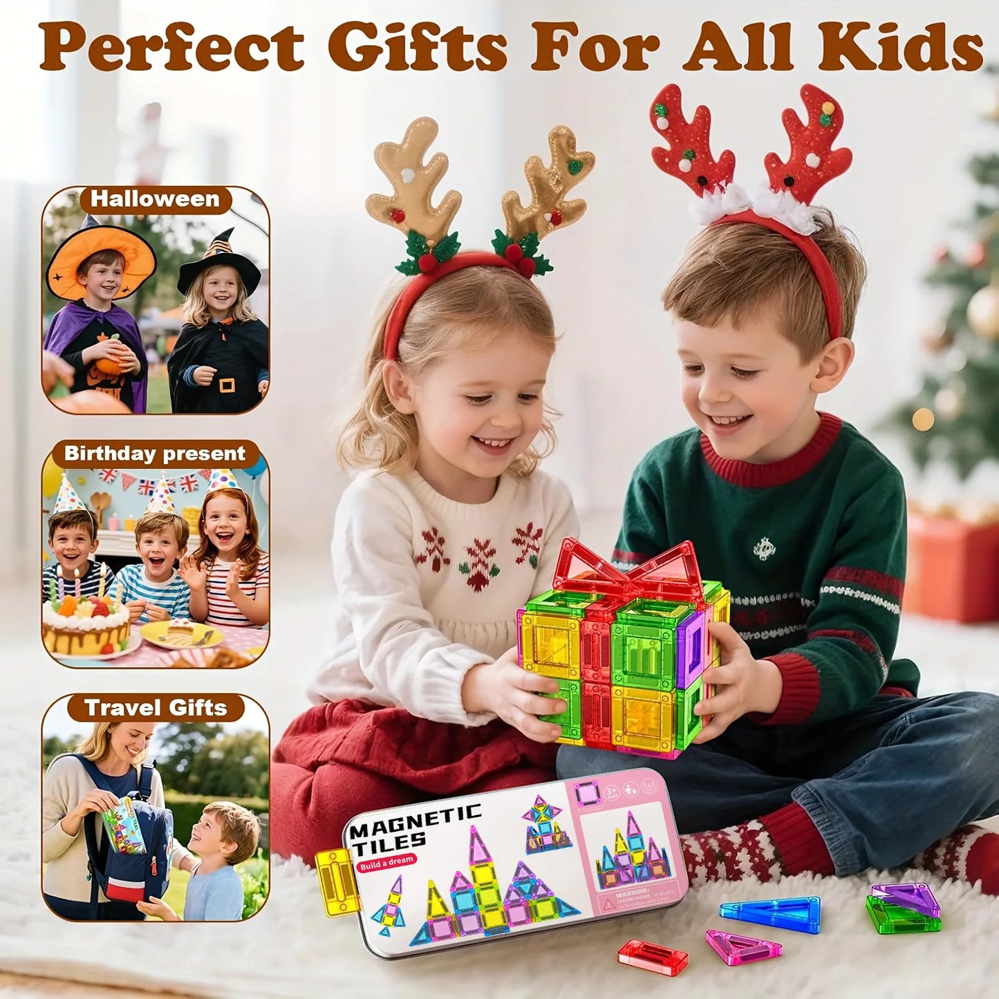 Mini Magnetic Building Blocks, Magnetic Pieces, Educational Building Toys, Travel Size, Easy to Carry, Small Size, Easy to Store